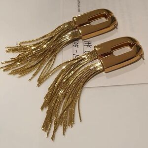 NEW - BOONEE Gold Plated Tassels Earrings